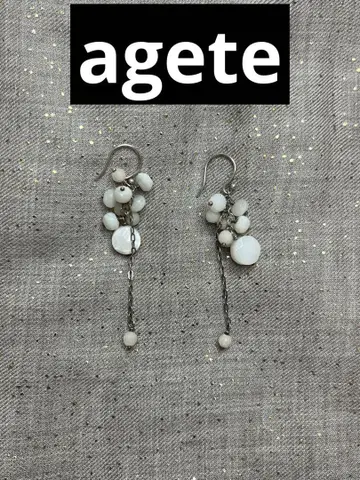 아가 agete 화이트 계열 귀걸이