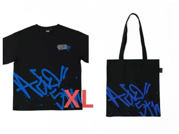 Ado 팝업 스토어 타이포그래피 T셔츠 XL 토트백 오사카 회장
