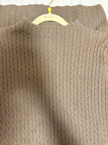 Puff Sleeve Cableknit Dress mocha