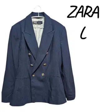 [ 새상품급 ] ZARA 네이비 더블 브레스트 자켓 L 사이즈