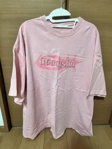 Parushi 핑크 로고 반팔 T셔츠
