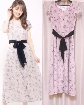 미슈마슈 미니 꽃무늬 쉬폰 원피스 꽃무늬 원피스 tocco 토코 핑크