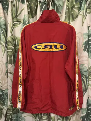 CRU 로고 레드 나일론 자켓