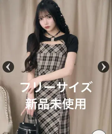 미셸 마카롱 앙상블 체크 원피스
