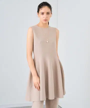 ANAYI 아나이 코튼 폴리에스테르 튜닉 베이지 38 새상품 택 포함