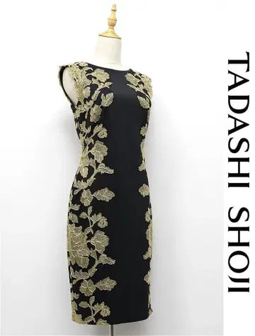 J431/TADASHI SHOJI 슬리브리스 원피스 무릎 기장 꽃무늬 4