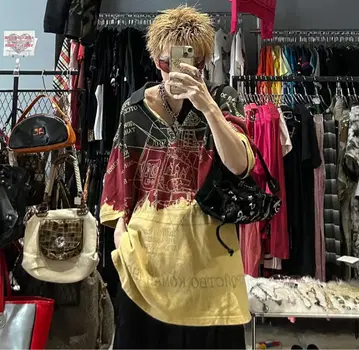 used 구제 의류 오버 피케 셔츠 그런지 y2k