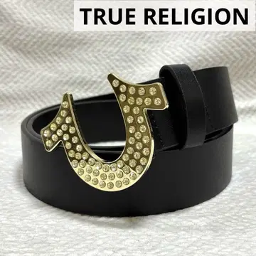 컨디션 최상 TRUE RELIGION 완판템 크리스탈 호스슈 벨트