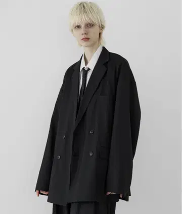 remer 루즈 언노운 더블 오버 테일러드 자켓 L