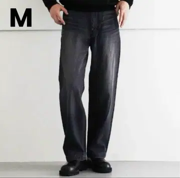 order Loose denim pants black 오더 데님 O