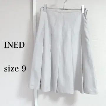 INED 이네드 라이트 그레이 플리츠 스커트 size 9(M)