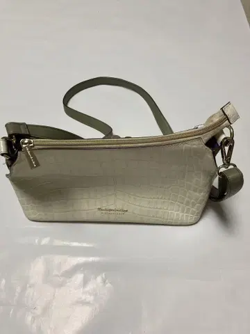 moda principe 화이트 크로커다일 패턴 숄더백