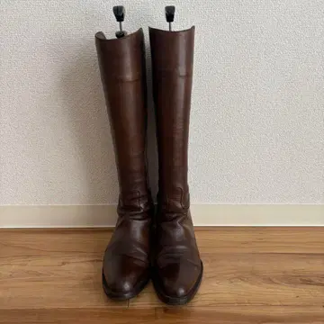 SARTORE | 다크 브라운 가죽 롱 부츠