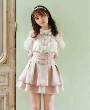 LIZLISA 2단 리본 벨트 치마바지