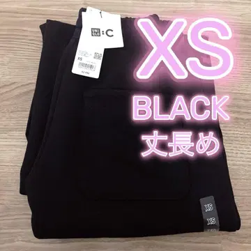 새상품 유니클로 맨투맨 와이드 팬츠 블랙 XS 긴 길이