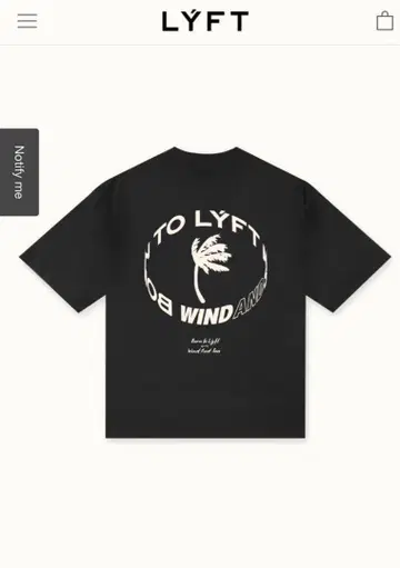 [ 완판템 ] LYFT x WIND AND SEA 티셔츠 BLACK XL