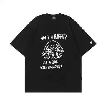 Nice ghost club 그래픽 T셔츠 블랙
