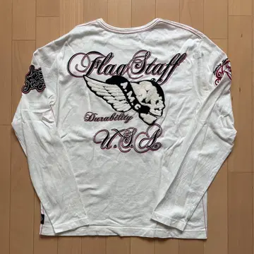 FLAG STAFF 플래스태프 롱T 스컬 파일 로고 자수 XL