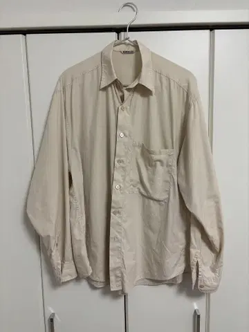 AURALEE WASHED FINX TWILL BIG SHIRTS