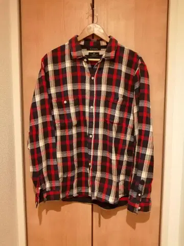 알뉴볼드 플란넬 체크 셔츠 XL 블루 계열