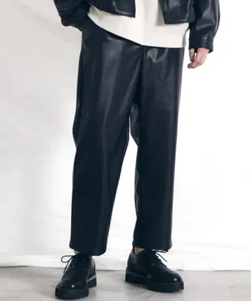 WYM LIDNM 인조 가죽 트라우저
