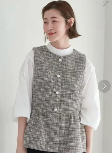 [ 예카베카 ] 트위드 페플럼 베스트