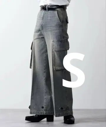 CLEL 와이드 팬츠 S 사이즈 블루