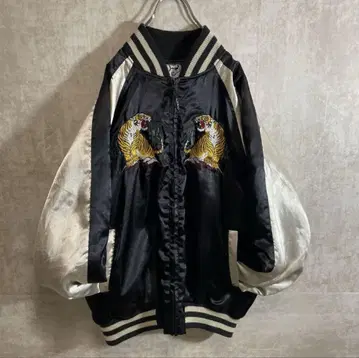 90s 스카잔 호랑이 자수 백 자수 충전솜