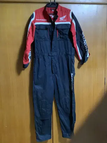 HONDA Racing 오버롤 작업복 L 사이즈 빨간색/블랙