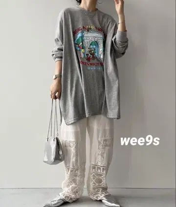 wee9s 빈티지 라이크 베어 티 위크스 롱t