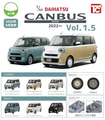 1/64 DAIHATSU 무브 캔버스 2022 Vol.1.5 전 6종