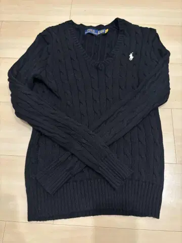 폴로 랄프 로렌 블랙 케이블 니트 스웨터