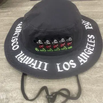 HUF 버킷햇 미키마우스 자수