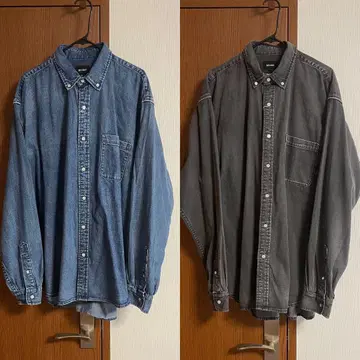 BEAMS 데님 버튼 다운 셔츠 세트