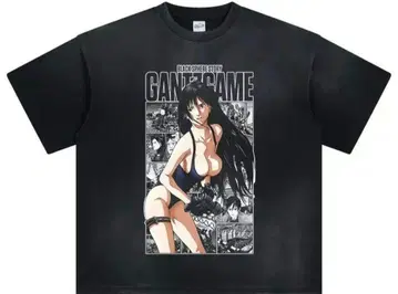 GANTZ 게임 그래픽 T셔츠 M 사이즈 빈티지 블랙