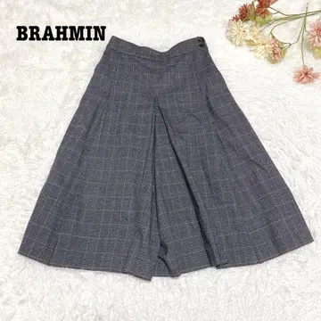s.1072 [브라민] 가우초 팬츠 체크 무늬 그레이 계열 캐주얼 S