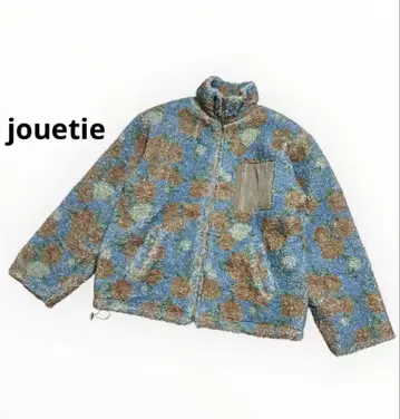 jouetie 쥬에티 리버서블 보아 자켓 블루종 꽃무늬 M