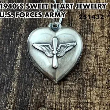 스위트하트 주얼리 US ARMY 공군 실버 빈티지 목걸이