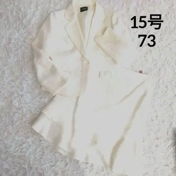 15호 셋업 수트 자켓 스커트 아이보리 2XL 3L