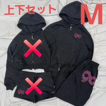 9090 girl 셋업 Logo Glitter Hoodie 팬츠