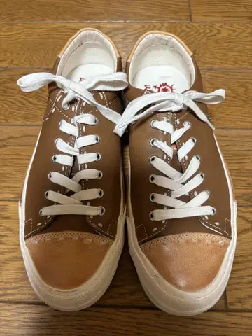 whoop'E E' 후피 브라운 가죽 스니커즈 26.0cm