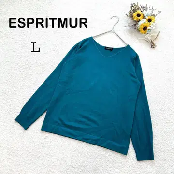 [ ESPRITMUR ] 긴팔 V넥 풀오버 상의 여성용 블루