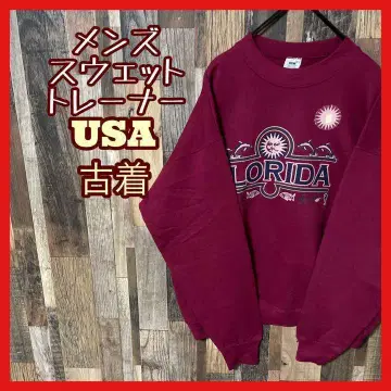 프린트 핑크 남성용 L 트레이닝복 USA 구제 의류 90s 긴팔 맨투맨
