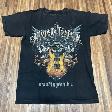T셔츠 블랙 컬러 Hard Rock Cafe 구제 의류 빈티지 크롭