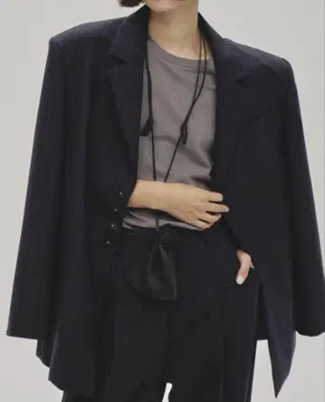 스트라이프 오버 자켓