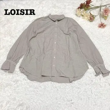 s. 1015 [로와지르] 여성용 긴팔 셔츠 체크 어른 걸리시