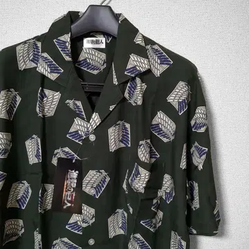 진격의 거인 반팔 셔츠 팬츠 셋업 사이즈 L T셔츠 조사병단