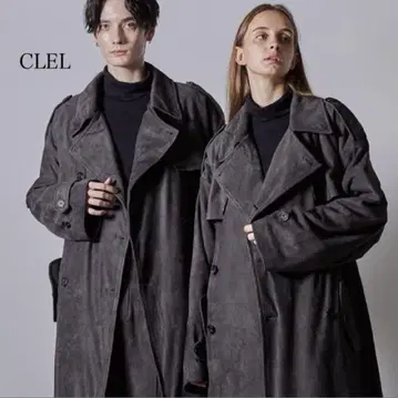 CLEL 더블 테크 페이드 트렌치코트 차콜 그레이 L 사이즈