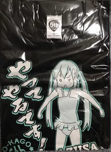 케이온! 5주년 기념 나카노 아즈사 T셔츠 XL 사이즈