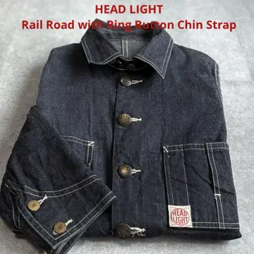 HEADLIGHT 커버올 체인지 버튼 턱 스트랩 인디고